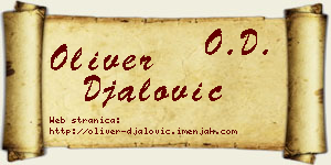 Oliver Đalović vizit kartica